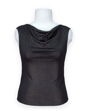 Top Yvette mit Silberpunkten �rmellos