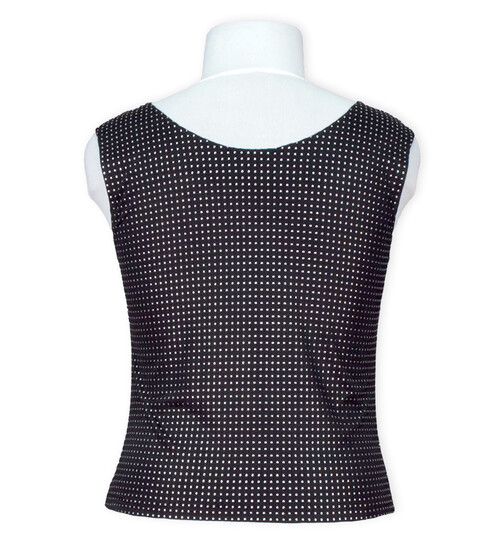 Top Yvette mit Silberpunkten �rmellos S
