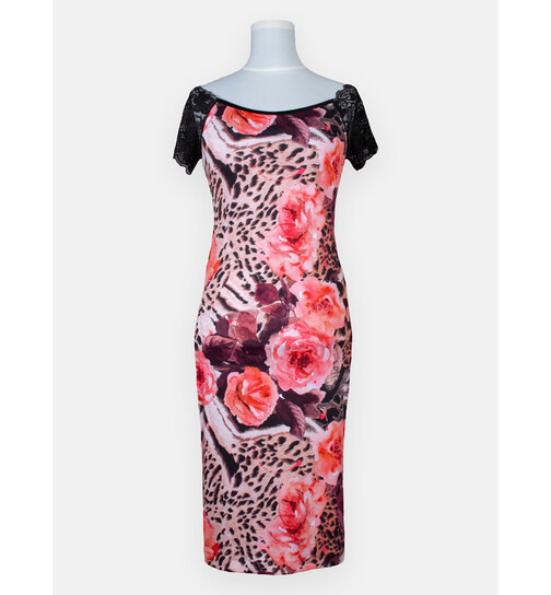 Tangokleid Joanna animal rose S