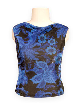 Top Yvette schwarz-blau Lurex