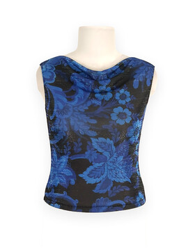 Top Yvette schwarz-blau Lurex M