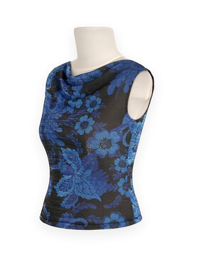 Top Yvette schwarz-blau Lurex M
