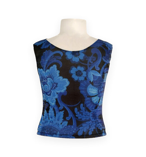 Top Yvette schwarz-blau Lurex S