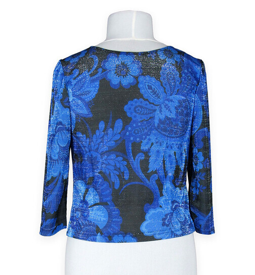 Shirt Yvette schwarz-blau Lurex