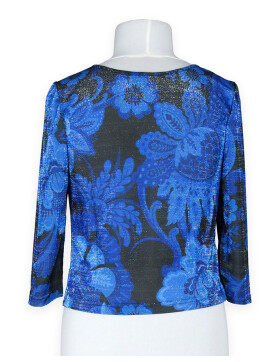 Shirt "Yvette" schwarz-blau Lurex