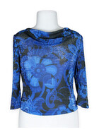 Shirt "Yvette" schwarz-blau Lurex