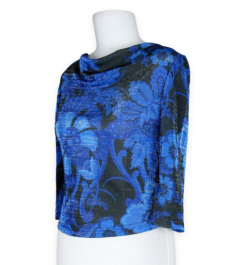 Shirt Yvette schwarz-blau Lurex L