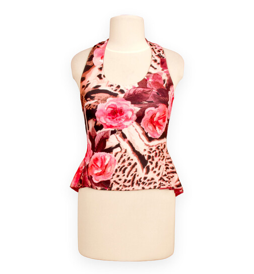 Neckholder mit Sch��chen Pfingstrose M