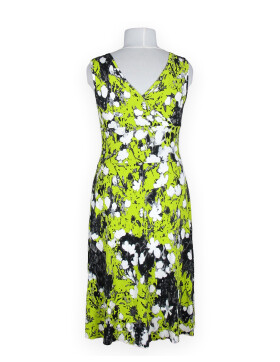 Kleid mit V-Ausschnitt neongrün Gr.M