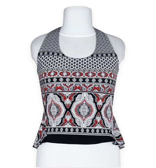 Neckholder mit Sch��chen schwarz-rot Gr.M