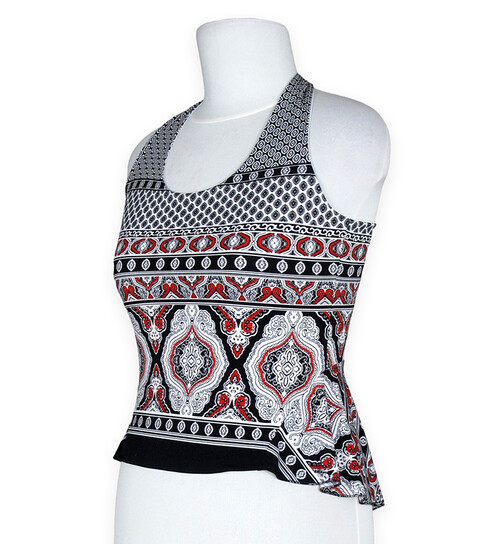 Neckholder mit Sch��chen schwarz-rot Gr.M