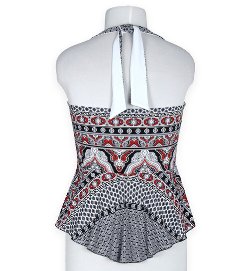 Neckholder mit Sch��chen schwarz-rot Gr.M