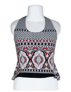 Neckholder mit Sch��chen schwarz-rot Gr.M