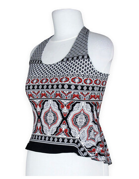 Neckholder mit Sch��chen schwarz-rot Gr.M