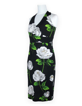 Neckholderkleid wei�e Rose Gr.S