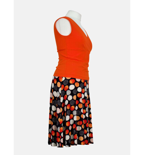 Top mit V-Ausschnitt Buenos Aires uni orange-S