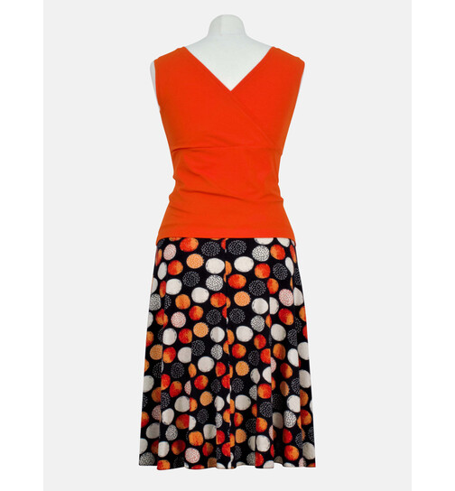 Top mit V-Ausschnitt Buenos Aires uni orange-S