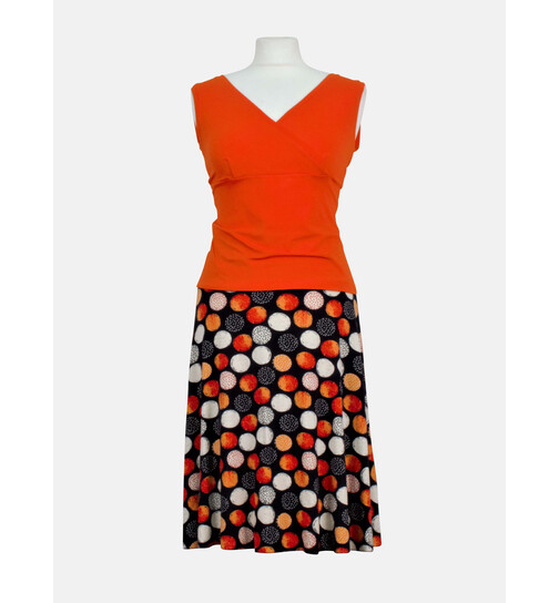 Top mit V-Ausschnitt Buenos Aires uni orange-M