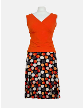 Top mit V-Ausschnitt Buenos Aires uni orange-M