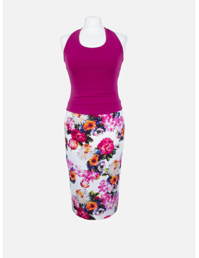 Neckholder-Top S-pink