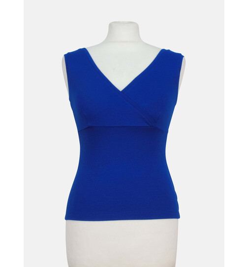 Top mit V-Ausschnitt Buenos Aires uni k�nigsblau-M