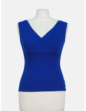 Top mit V-Ausschnitt Buenos Aires uni k�nigsblau-M