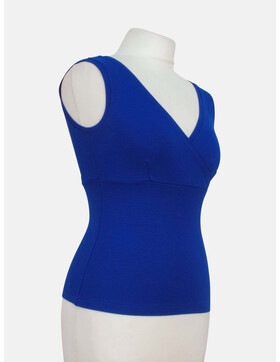 Top mit V-Ausschnitt Buenos Aires uni k�nigsblau-M