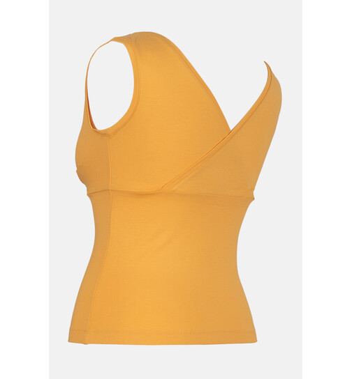 Top mit V-Ausschnitt Buenos Aires uni maisgelb-L