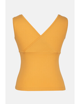 Top mit V-Ausschnitt Buenos Aires uni maisgelb-L