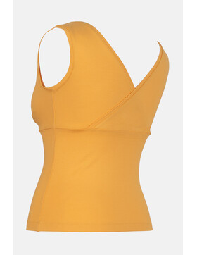 Top mit V-Ausschnitt Buenos Aires uni maisgelb-L