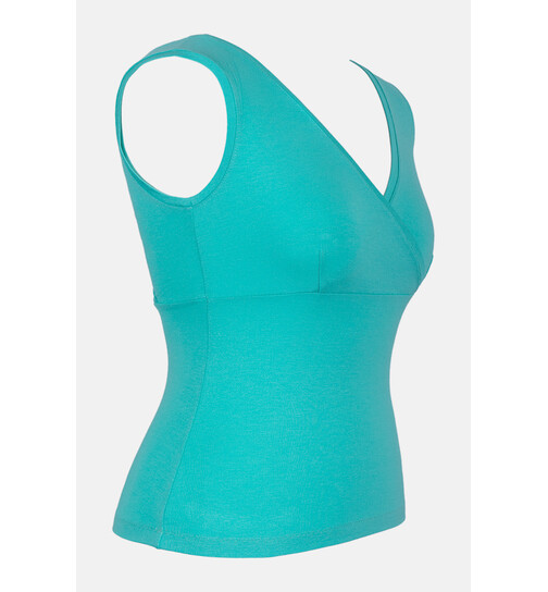 Top mit V-Ausschnitt Buenos Aires uni mintgr�n-S