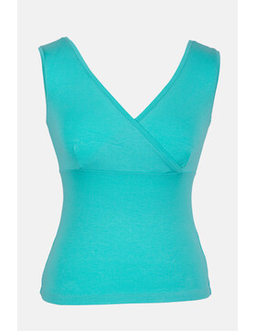 Top mit V-Ausschnitt Buenos Aires uni mintgr�n-S