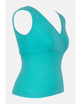 Top mit V-Ausschnitt Buenos Aires uni mintgr�n-S