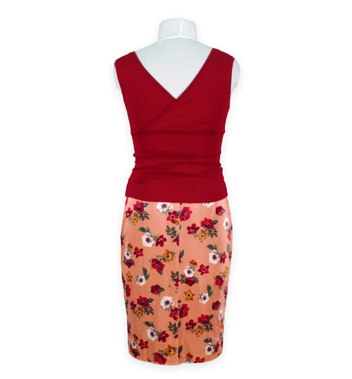 schmaler Tangorock apricot XS Raffung/Godet