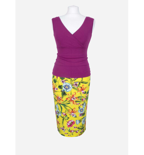 schmaler Tangorock gelb