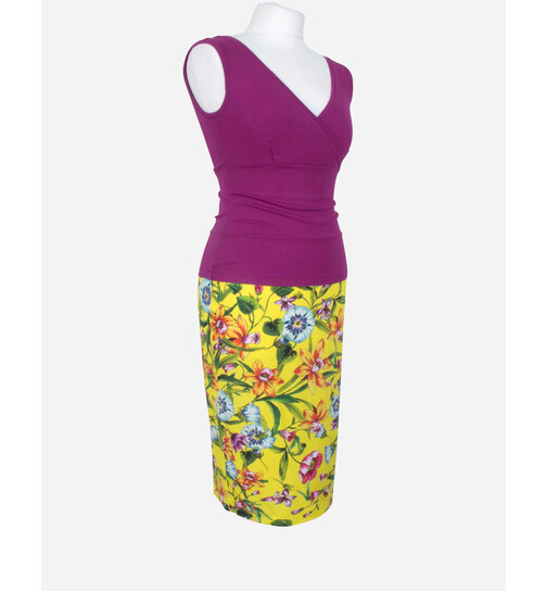 schmaler Tangorock gelb