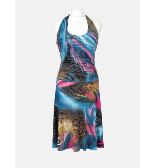 Tangorock Buenos Aires bunter Animaldruck S-knielang