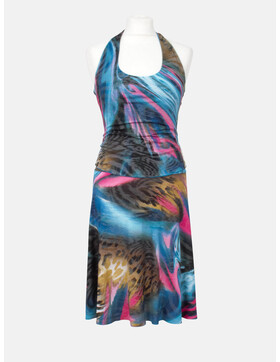 Tangorock Buenos Aires bunter Animaldruck S-knielang