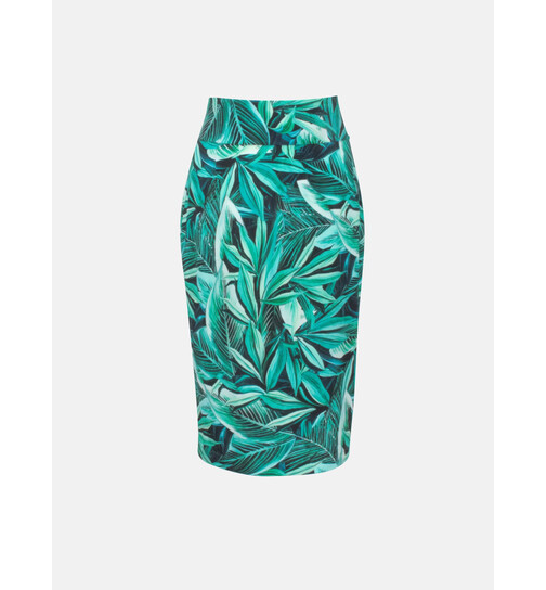 schmaler Tangorock grüne Blätter