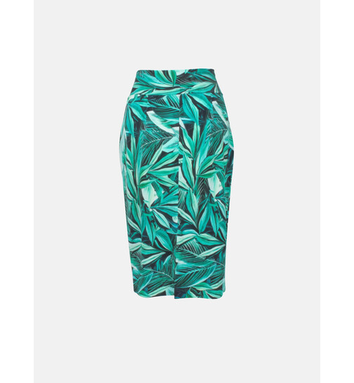 schmaler Tangorock grüne Blätter