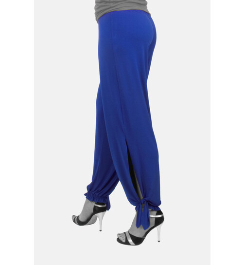 lange Jerseyhose mit Schlitz S blau