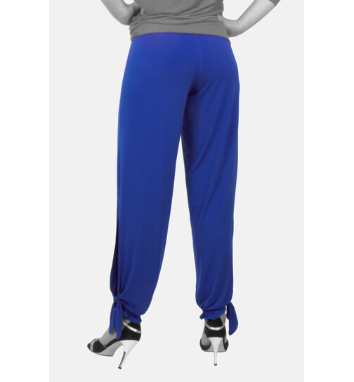 lange Jerseyhose mit Schlitz S blau