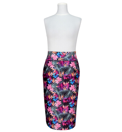 schmaler Tangorock lilafarbene Bl�ten