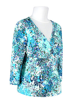 Shirt mit V-Ausschnitt und 3/4-�rmel