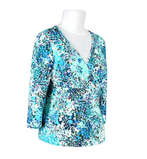 Shirt mit V-Ausschnitt und 3/4-�rmel M